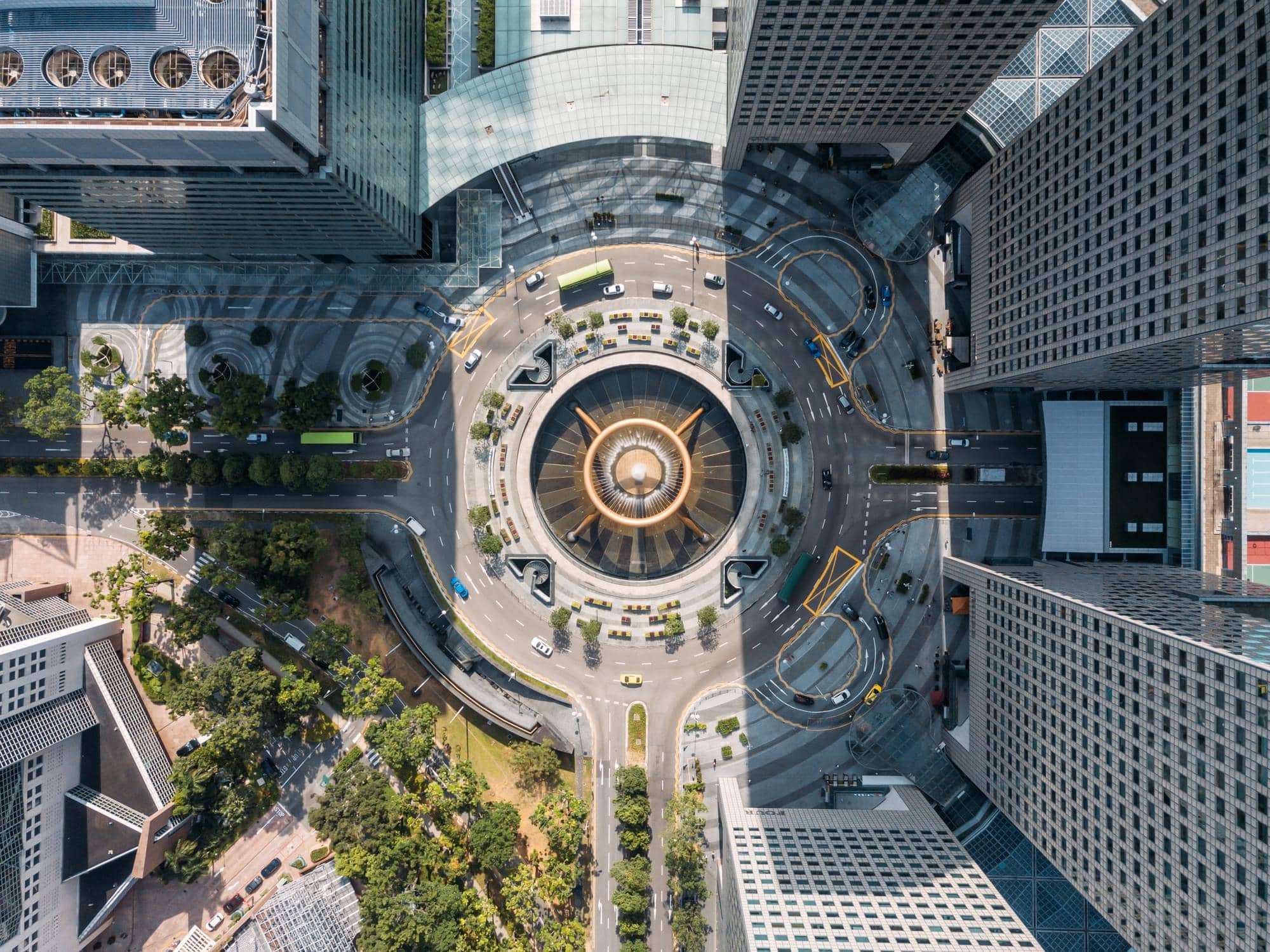 Vista aérea del Monumento de la Independencia 